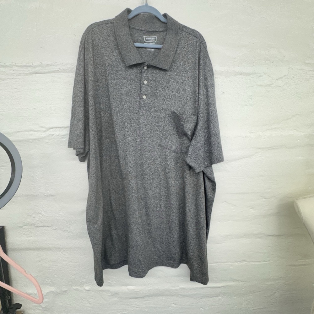 Foundry 5XLT Polo Grey Heather Soft  New